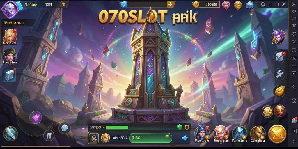 Gameplay 070SLOT menampilkan strategi menara yang mendebarkan.