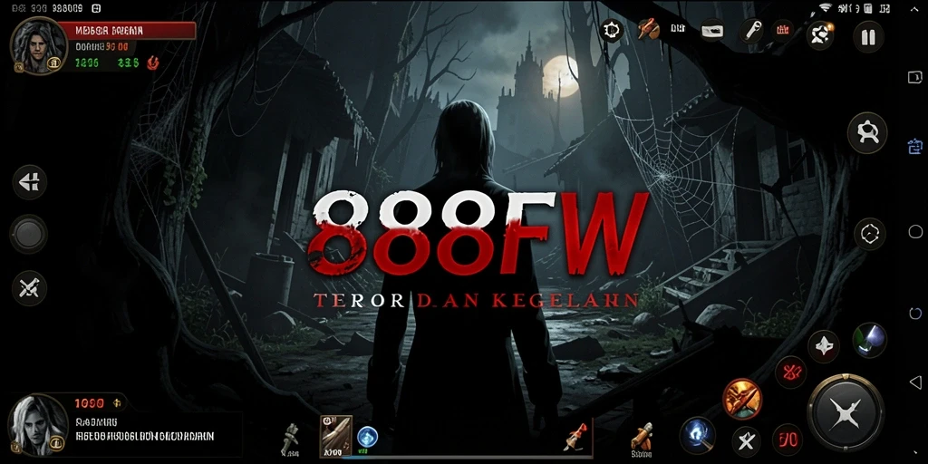 Tangkapan layar menggambarkan suasana menegangkan di gameplay 888FW.