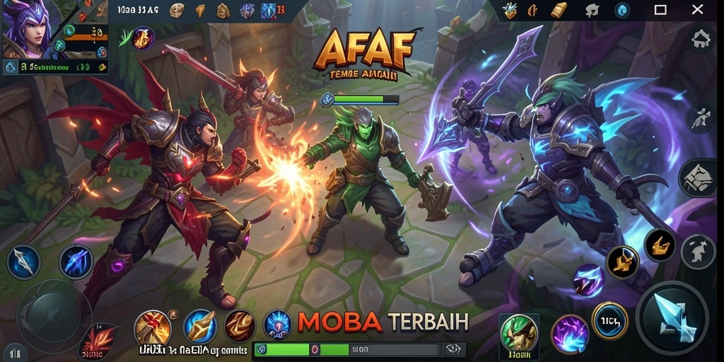 Tampilan gameplay seru dan pertarungan strategis di AFAF.