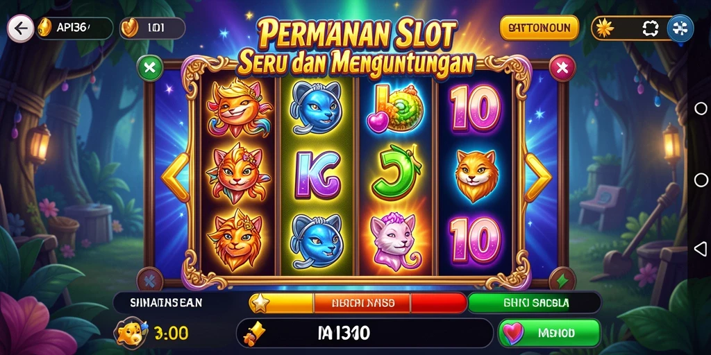 Tampilan gameplay seru dengan berbagai tema Slot di API36.