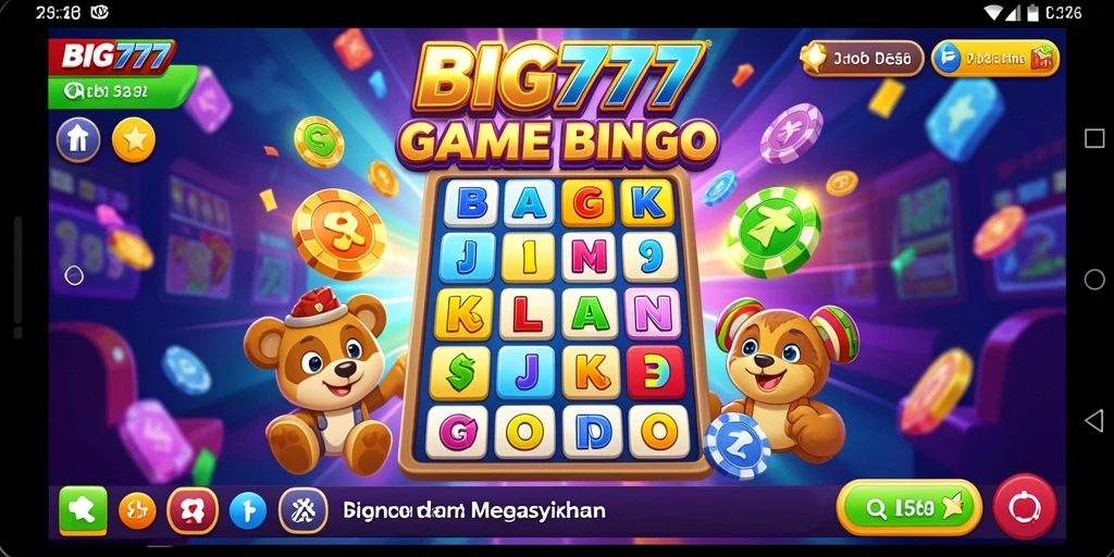 Tampilan gameplay seru di aplikasi Bingo BIG777.