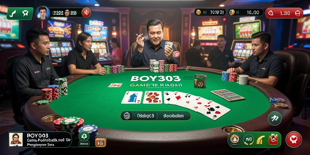 Screenshot gameplay Poker yang seru dan menantang di BOY303.