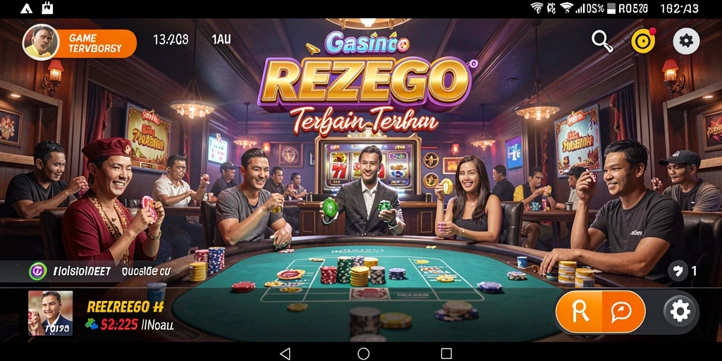 Tampilan menarik dari gameplay Kasino di REZEGO.