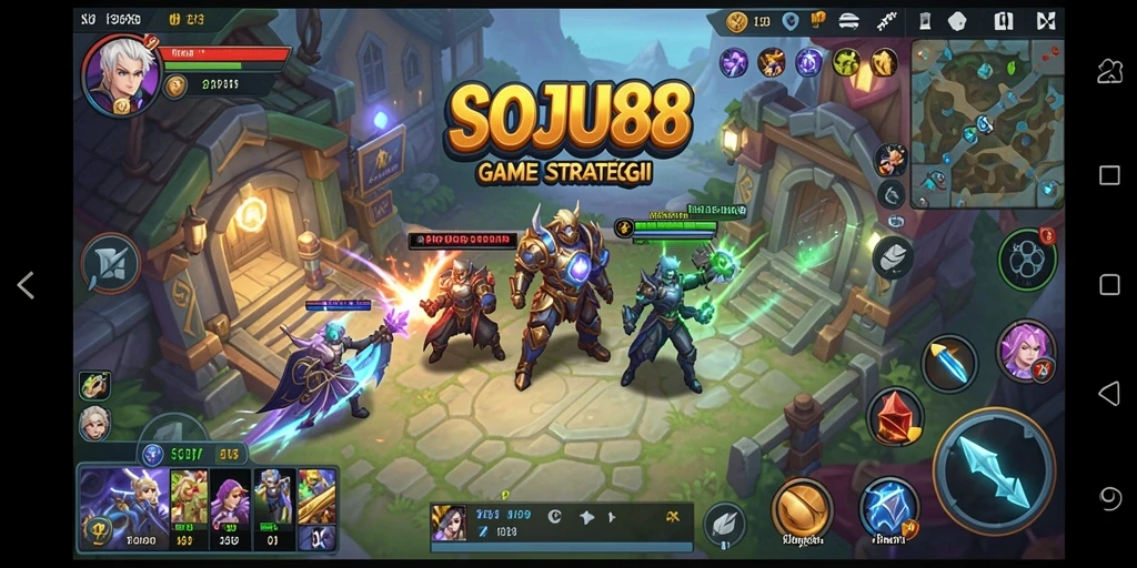 Screenshot gameplay SOJU88 menampilkan pertempuran yang intens dan strategi yang dinamis.